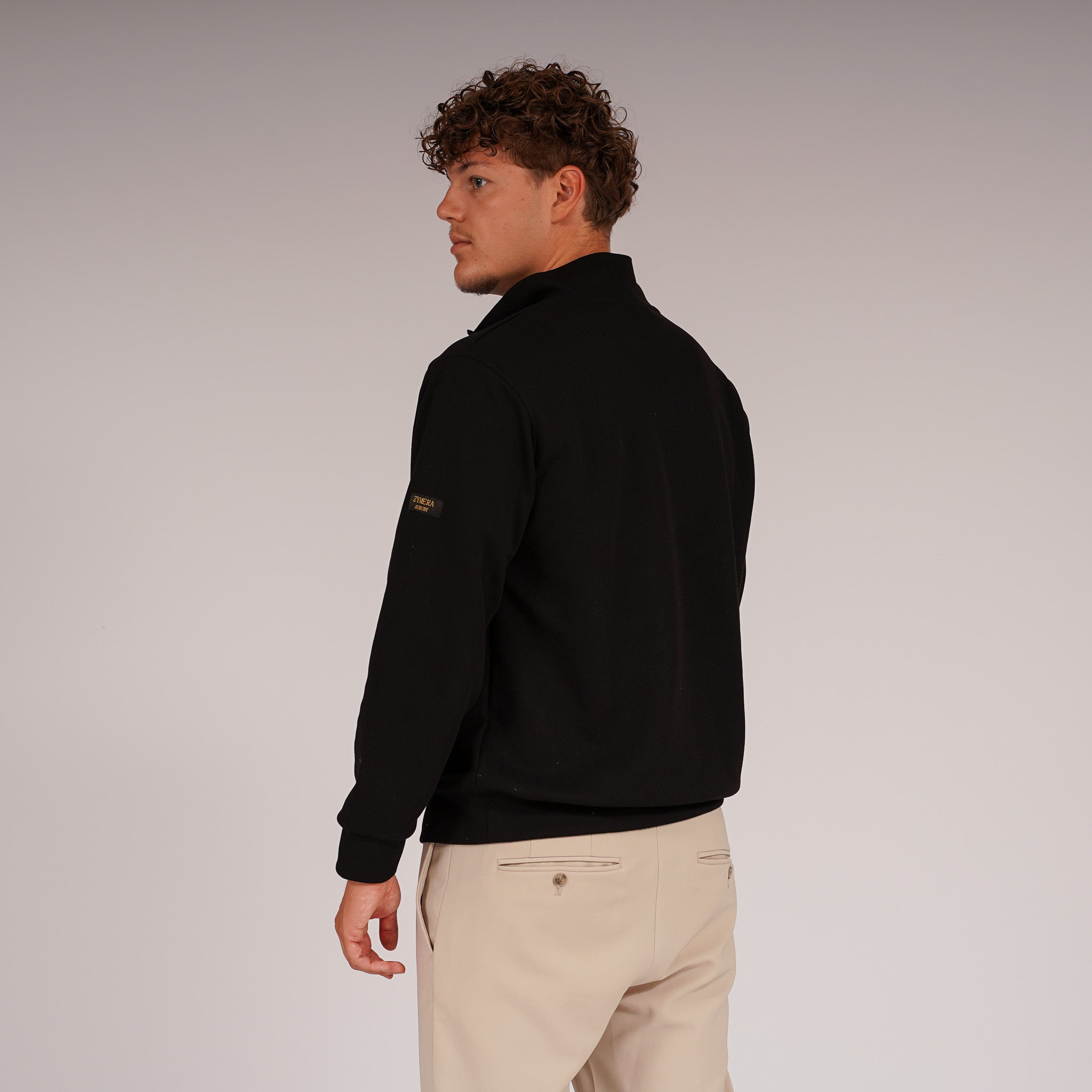 Viertel Reißverschluss Pullover aus Wollgemisch