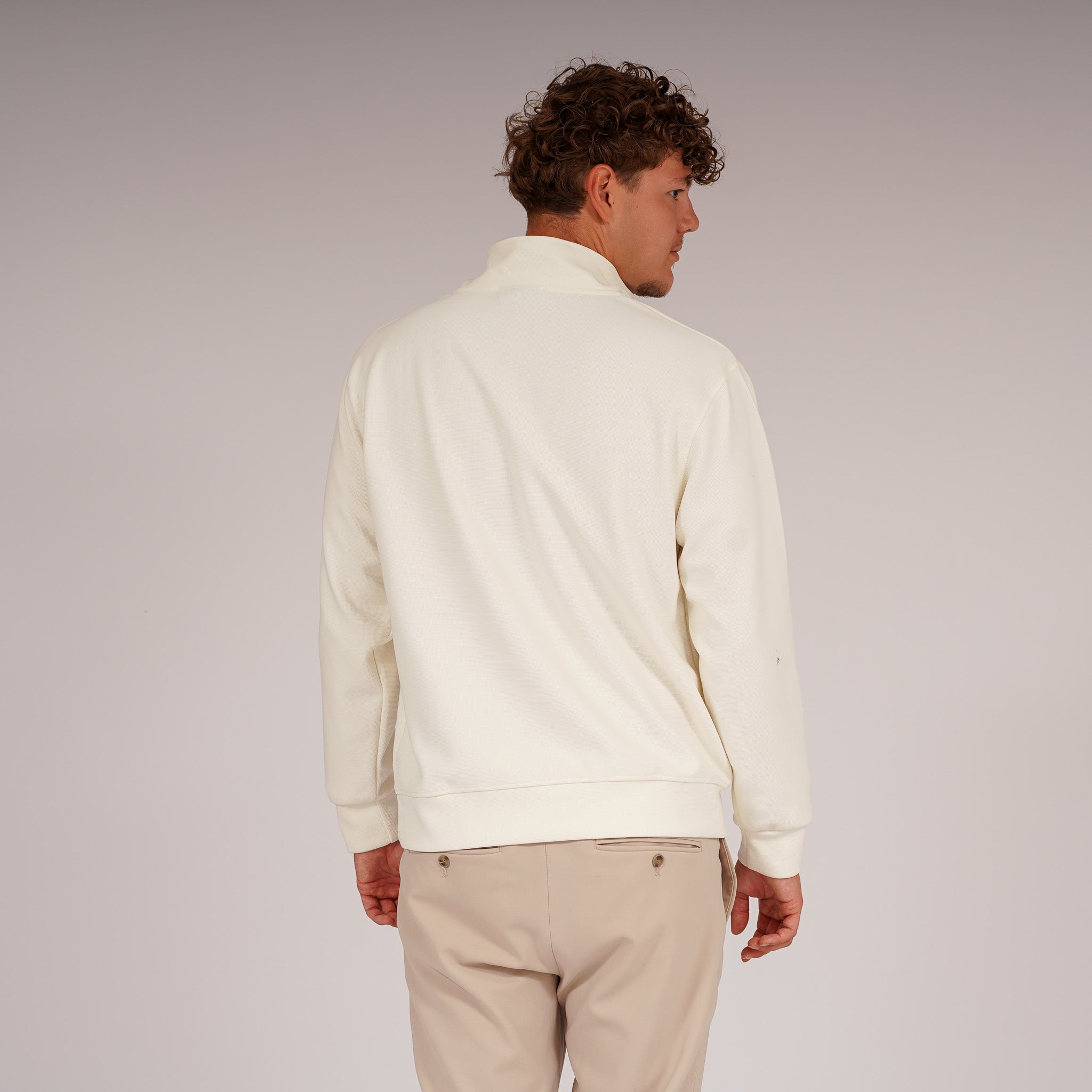 Viertel Reißverschluss Pullover aus Wollgemisch