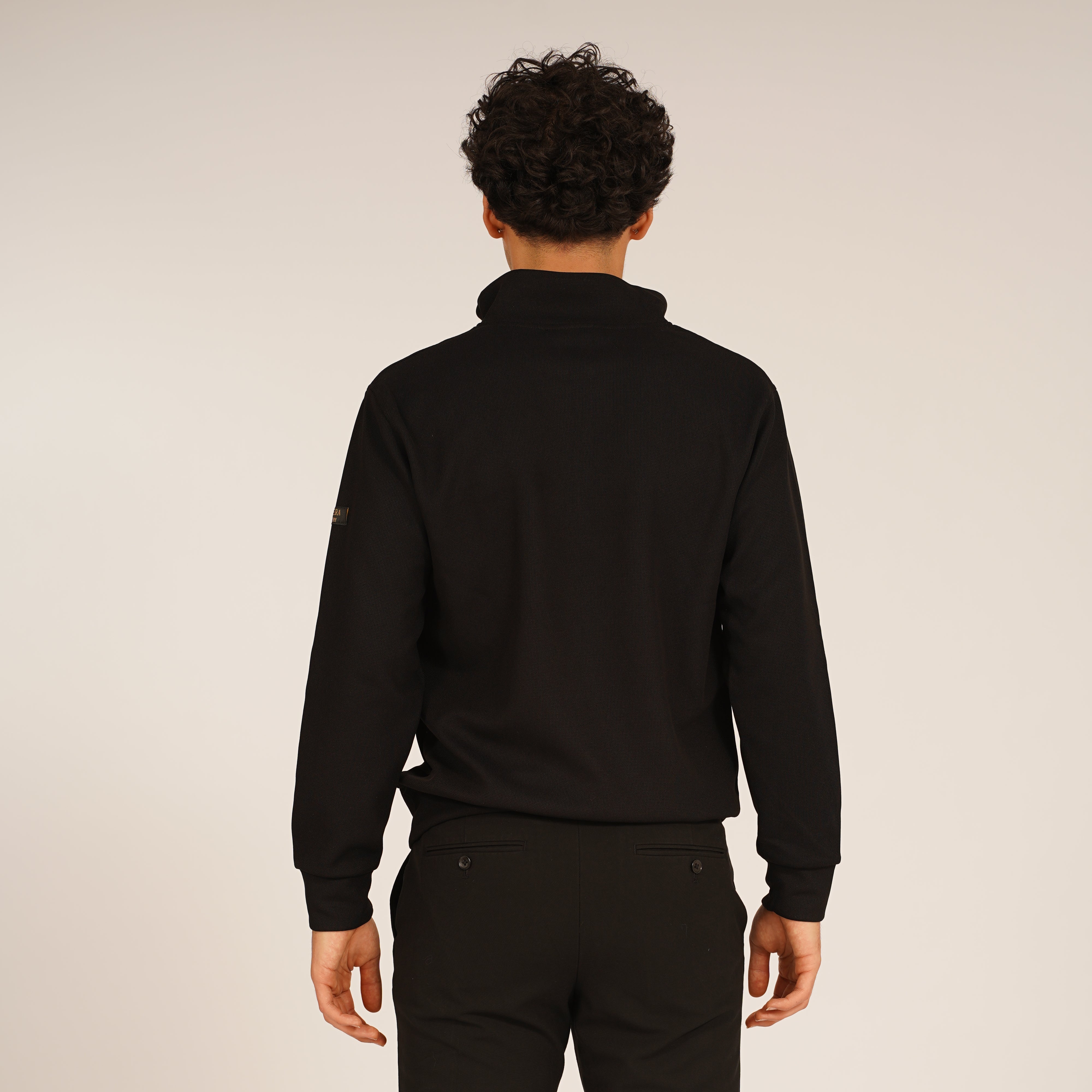 Viertel Reißverschluss Pullover aus Wollgemisch
